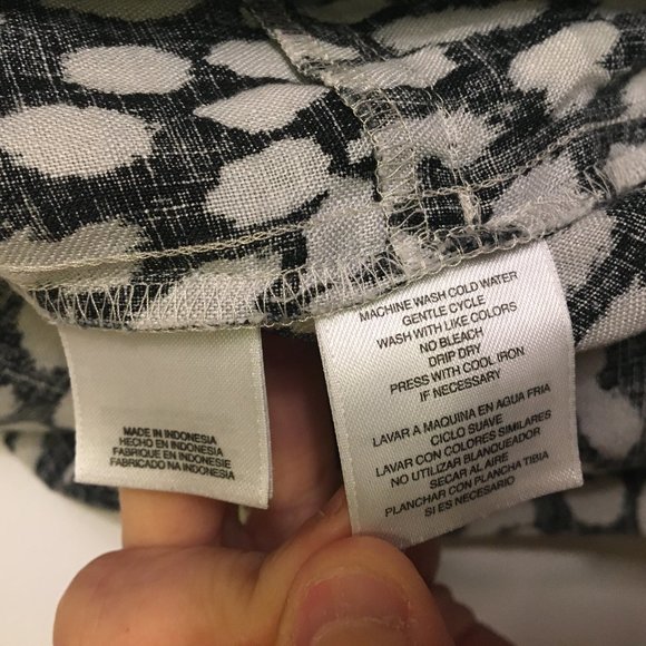 Jones New York Sport Woman Leopard Print Linen Tunic Top L - Picture 5 of 9